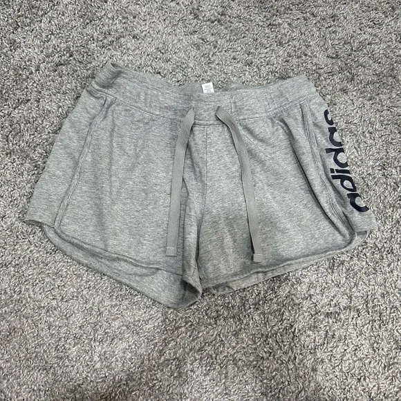 Adidas Women's Gray Sweat Athletic Shorts - Picture 1 of 4